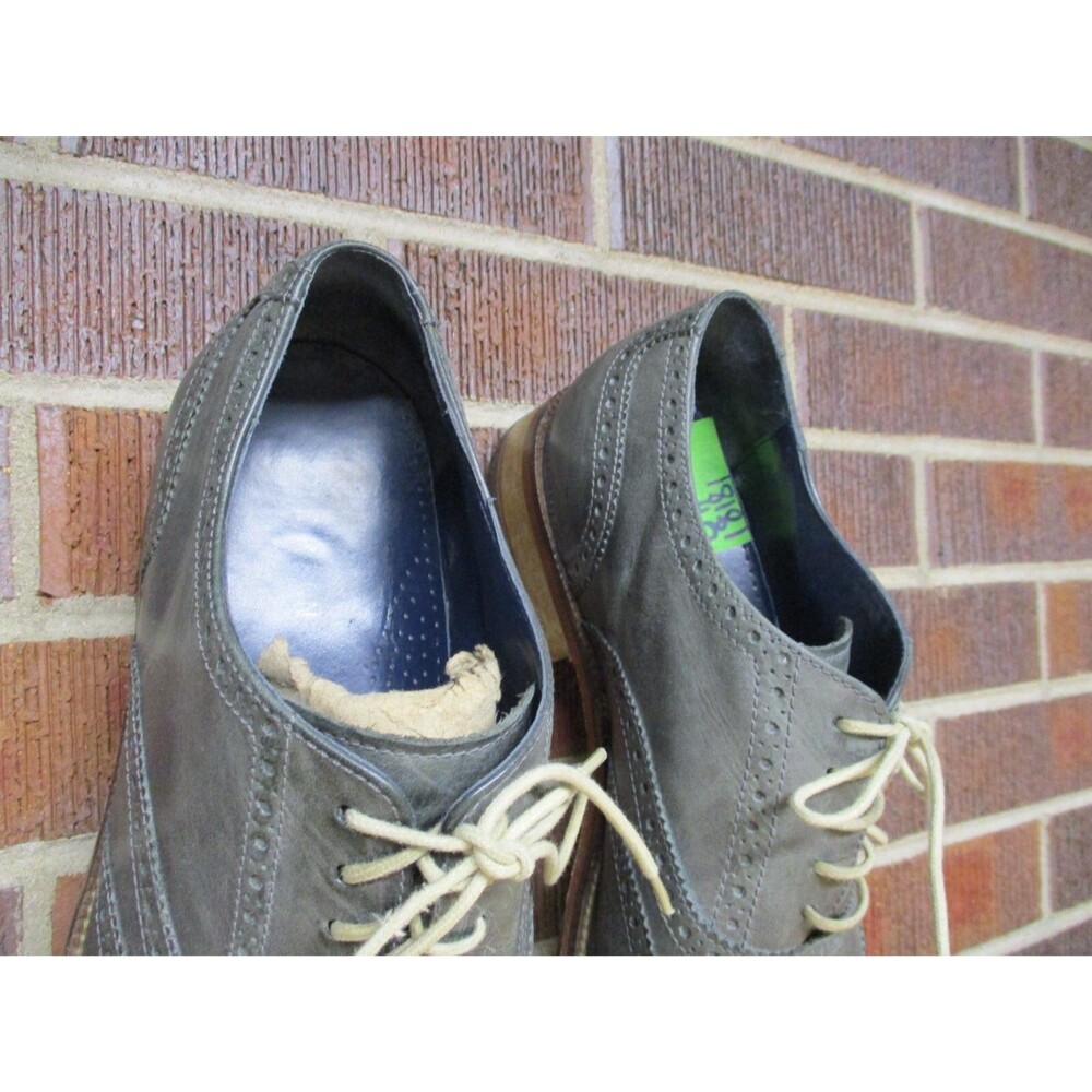 Cole Haan Mens Gray Leather Wingtip Oxford Dress Shoes C25125 Preppy 12 M - Picture 5 of 15